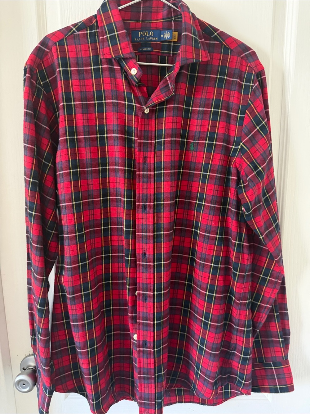 Polo by Ralph Lauren Red and Navy Plaid Button-Down Shirt